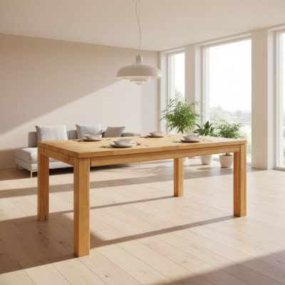 Mesa de comedor de madera Mesas Mesa de madera maciza para salón comedor Mesas de madera maciza 180x90