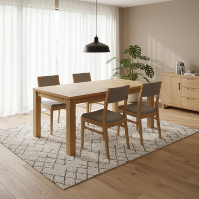 Mesa de comedor de madera Mesas Sala de estar Comedor Mesa Madera maciza Mesas de comedor Madera auténtica 80x80