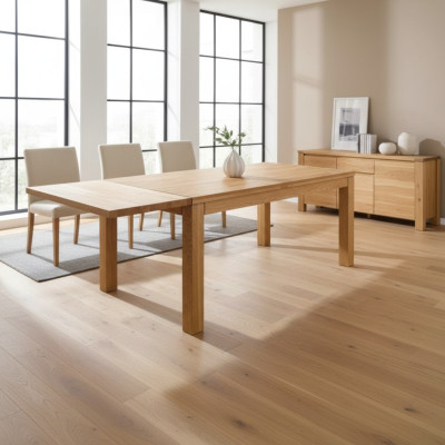 Mesa de comedor de madera Mesa de sala de estar y comedor Mesa 140x90cm Maciza Mesas de madera maciza