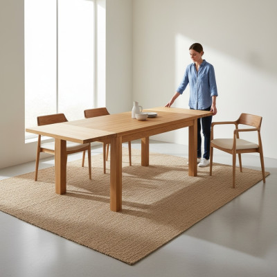 Mesa de comedor de madera Mesa de sala de estar Mesa de comedor Mesa de madera maciza de 160x90cm Mesas de comedor sólidas