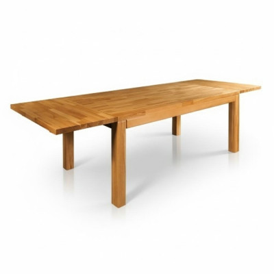 Comedor. Mesa de reuniones de madera hecha a mano. Mesa de comedor de madera maciza.