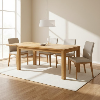 Mesa de conferencia de madera natural Hecha a mano de madera maciza Mesa de comedor.