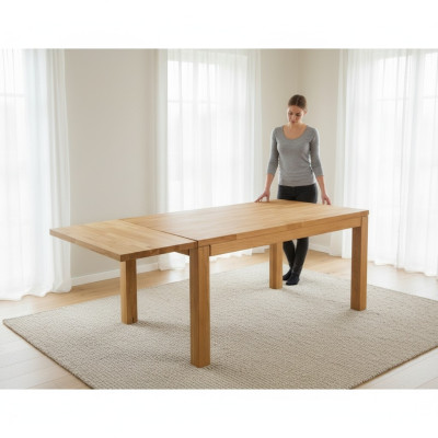 Mesa de comedor de madera, mesas de estar y de comedor, mesa de madera maciza de 120x90 cm.