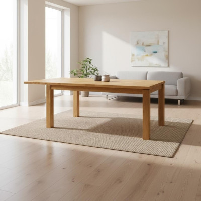 Mesa de comedor de madera, mesas de estar y de comedor, mesa de madera maciza de 120x90 cm.