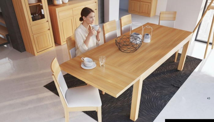 Mesa de madera de haya hecha a mano Mesa de comedor Mesa de conferencia Mesa de reuniones