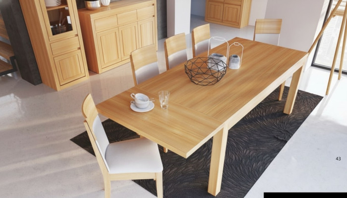 Mesa de conferencias de madera maciza comedor Mesa de comedor de haya de madera maciza.