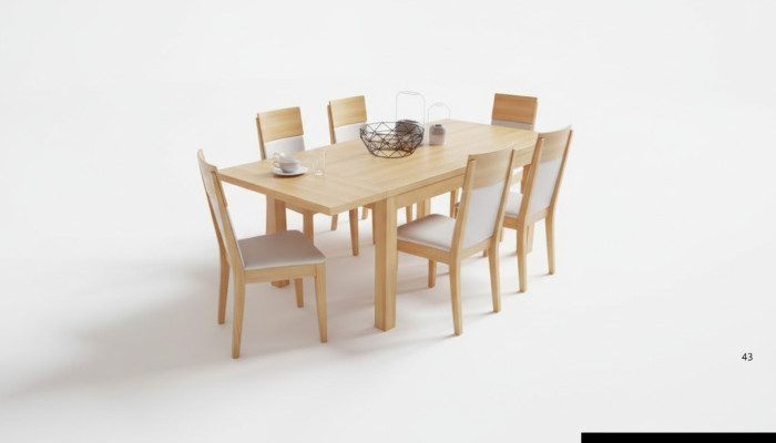 Mesa de conferencias de madera maciza comedor Mesa de comedor de haya de madera maciza.
