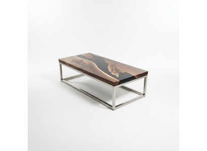 Mesa de río de resina epoxi de madera maciza auténtica Tablas sólidas 120x60
