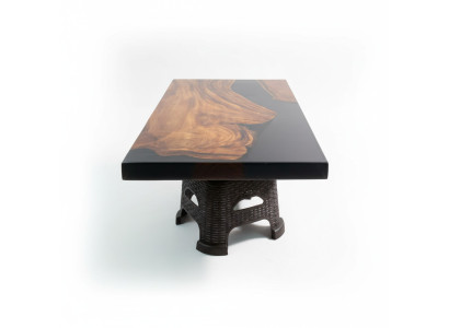 Mesa de centro River Table maciza 100x60 mesas de río madera real