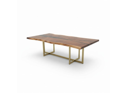 Mesa de comedor de resina epoxi de madera maciza de 240x100 River Table.