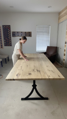 Mesa de comedor de madera real y resina epoxi River Table 260x90 Nueva mesa maciza