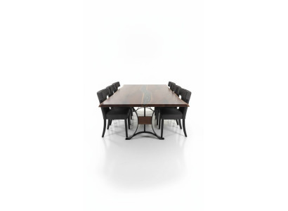 Mesa mesa de comedor mesas resina epoxi epoxy cascada madera real muebles macizos.