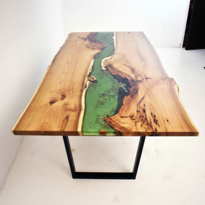 Mesa de comedor Mar Agua Río Madera real Mesa de río 200x90 Mesas