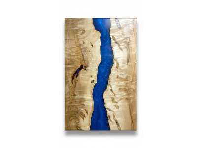 Mesa de comedor River Table Mesa maciza 220x100 Mesa de resina epoxi de río Mar