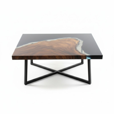 Mesa de centro River Table de resina epoxídica maciza Mesas 70x40 Mesa de río