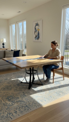 Mesa de comedor River Table Madera real Mesa de río 110x110 Mesas macizas