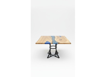 Mesa de comedor River Table Madera real Mesa de río 110x110 Mesas macizas