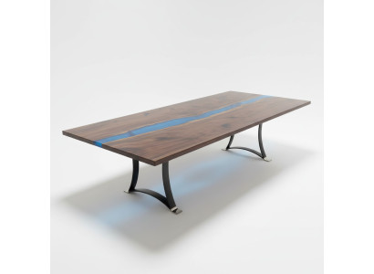 Epoxy resin dining table River Table 240x100 river table New Real wood tables