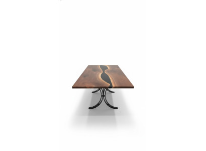 Resina epoxi Mesa de río Mesa de madera maciza Real Mesas 240x100 Mesa de río Nueva