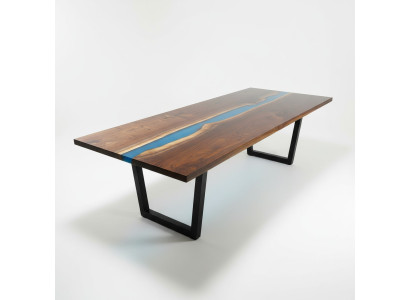 Epoxidharz Mesa de comedor River Table Maciza 240x100 Mesa de río Nueva Genuina