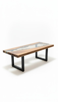 Resina epoxi Mesa de río Madera real Azul Agua Mesa de resina Epoxi Muebles Nuevos Macizos