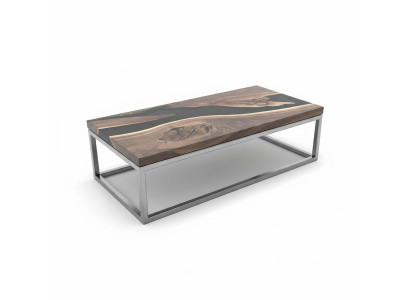 Resina epoxi mesa de río madera real negro agua mesa de resina epoxi muebles macizos