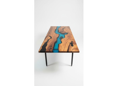 Mesas modernas Mesa de comedor Diseño Mesa Resina Mar Río Muebles 220x90 Océano Epoxi