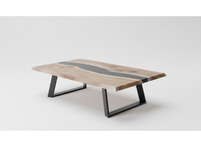 Resina epoxi mesa de madera Mesa de café Hecho a mano Muebles de salón macizos