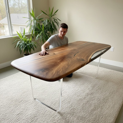 Mesa de centro River Table madera real resina epoxi mesa de río mesas macizas