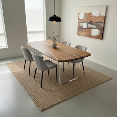 Mesa de centro River Table madera real resina epoxi mesa de río mesas macizas