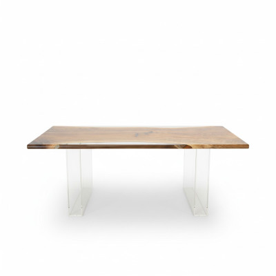 Mesa de resina epoxi de río Mesa de café Maciza 120x60 Mesa de río
