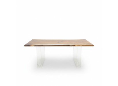 Mesa de resina epoxi de río Mesa de café Maciza 120x60 Mesa de río