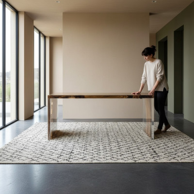 Mesa de centro de madera maciza y resina epoxi real, mesas de río, mesas de centro 120x60.