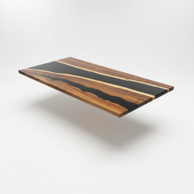 Epoxi resonancia mesa de comedor de madera maciza de verdad muebles de mesa de resina de agua 200x90 Nuevo.