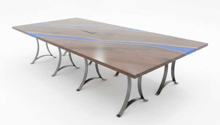 Mesa de madera comedor Resina epoxi Muebles Mesa de conferencia de resina epoxi nueva