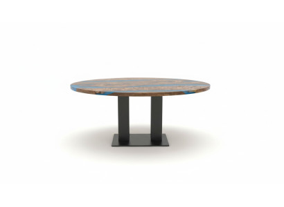 Mesa de comedor maciza Mesa redonda de resina epoxi Muebles para mesas de río de cascada de resina epoxi