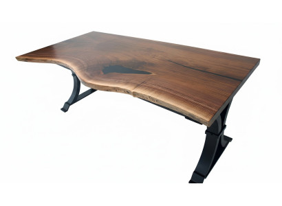 mesa de comedor de resina epoxi, muebles de madera maciza reales, mesa de epoxy de cascada 200x90 nueva