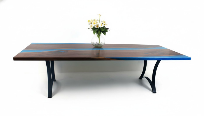 Mesas modernas mesa de comedor diseño de mar mesa resina río muebles 220x90 epoxi océano.