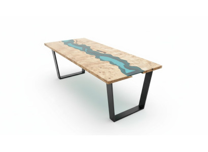Mesas de resina epoxi mesa de comedor de madera muebles masivos mesa de resina epoxi resina para verter mesa de resina epoxi {waterfall/wasserfall}