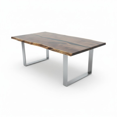 Mesa mesa de comedor mesas resina epoxi epoxi madera real muebles de diseño macizo 220x90