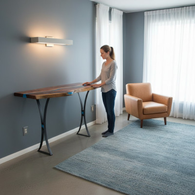 Mesita auxiliar, mesa consola, mesa de diseño, mesa consola, mesas de pared