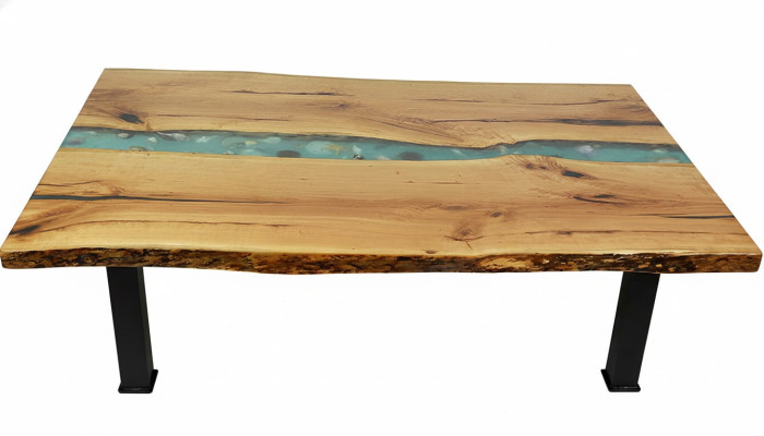 Mesa auxiliar Mesa de centro Muebles de resina epoxi Mesa de diseñador Mesa de resina epoxi 120x70cm