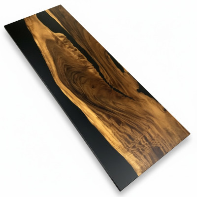 Epoxi de resina mesa de comedor madera real muebles macizos mesa de resina de agua 260x91cm