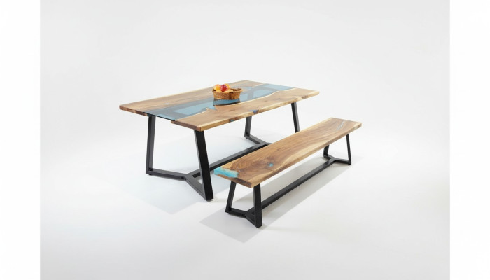 Diseño de mesa banco mesa de comedor mesa de cocina mesas de sala de estar bancos macizos 2 piezas nuevos