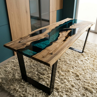 Resina epoxi Consolas de mesa Diseñador Tablas Muebles de lujo para sala de estar