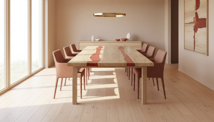Epoxidharz Epoxy Río A la medida Mesa Madera real Precio 1mq Mesas Resina