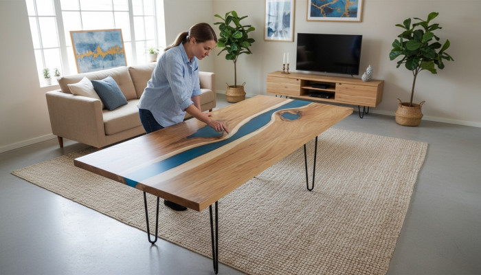 Mesa de comedor de lujo Madera maciza Diseñador Mesas macizas Mesa de cocina
