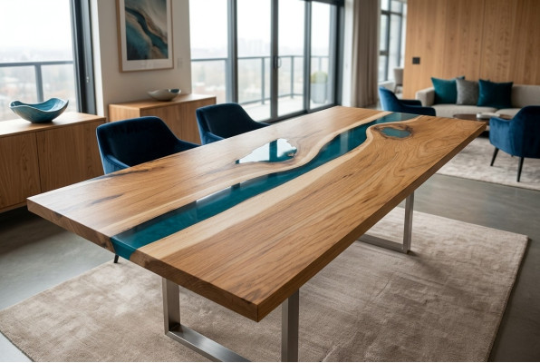 Mesa de comedor de lujo Madera maciza Diseñador Mesas macizas Mesa de cocina
