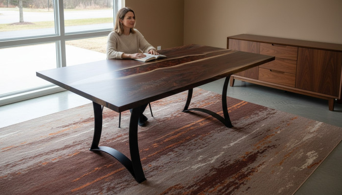 Fabricación a medida Mesa Resina Epoxi Madera de río Precio real 1 metro cuadrado Mesas