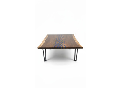 Río Mesas Mesa de comedor Diseño Mesa Moderna Mar Muebles 100x100 Resina epoxi Océano